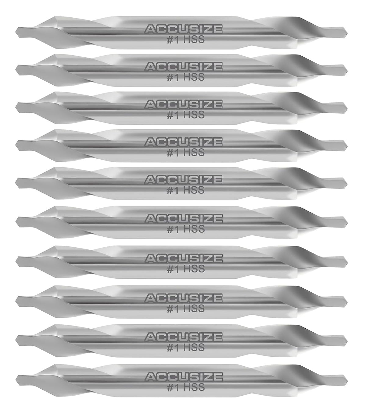 Accusize #1 HSS Center Drill, 0530-0100x10
