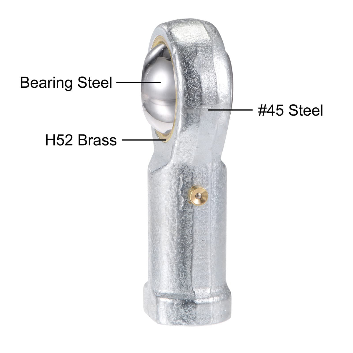 uxcell PHS16 Spherical Rod End Bearing 16mm Bore Self-Lubricated Joint Bearing M16x2.0 Right Hand Female Thread Connector
