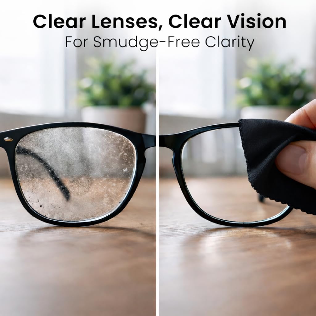 Glasses Cleaner Spray - Eyeglass Cleaner Lens Cleaner No Streaks Technology & Microfiber Cleaning Cloth - Glasses