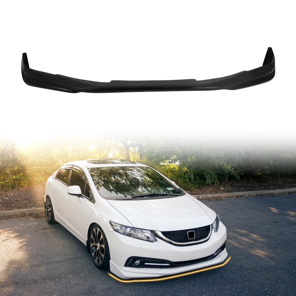 Front Bumper Lip Spoiler for 13-15 Honda Civic Sedan, Unpaint, Modulo Style