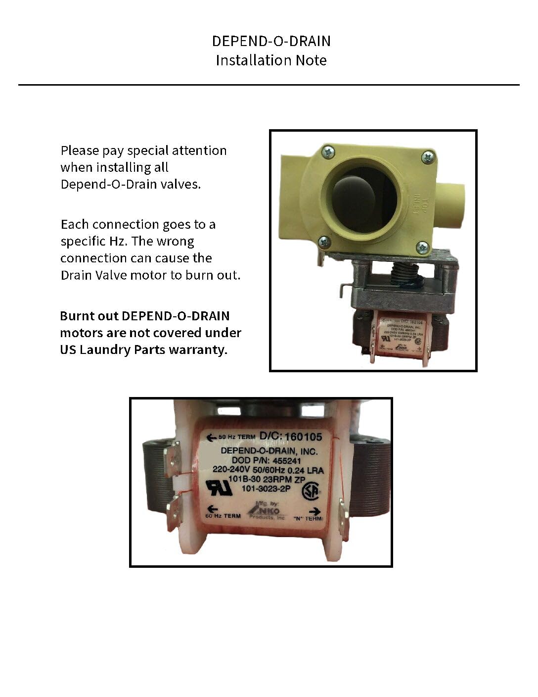 2" Drain Valve 191500 for IPSO washers