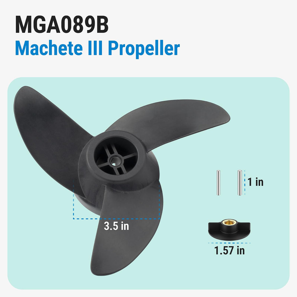 Machete III Propeller Compatible with Motorguide Trolling Motor, 3.5" Hub