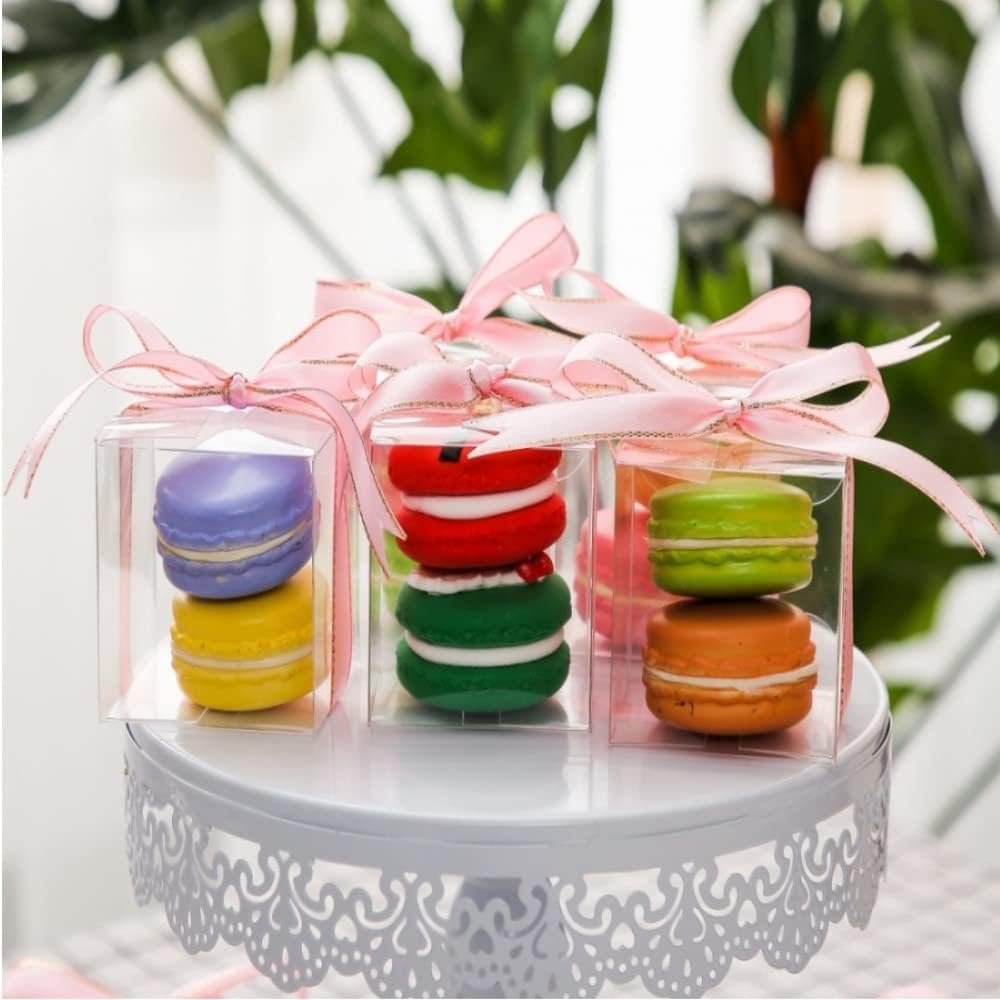 100 Pack Bulk 2x2x2 Inch Clear Gift Boxes Macaron Boxes Small Chocolate Bomb Boxes Birthday Wedding Party Favor Boxes