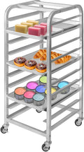 10-Tier Quarter & Half Sheet Pan Rack with Wheels for Home Use