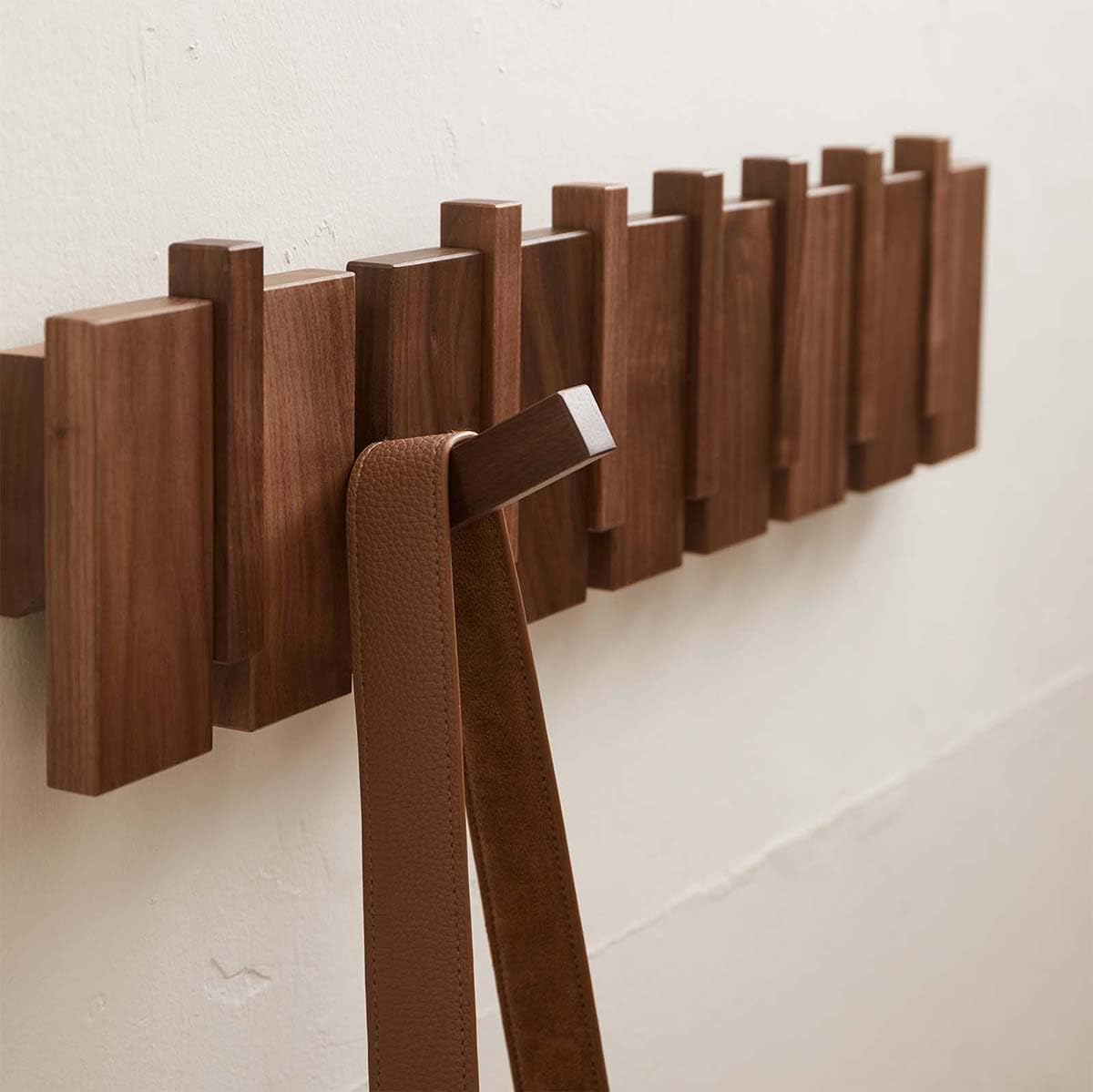 Wood Coat Rack Wall Mount, Coat Hooks Hanger Wall Mounted, Heavy Duty Wall Coat Rack with 8 Hooks for Hanging