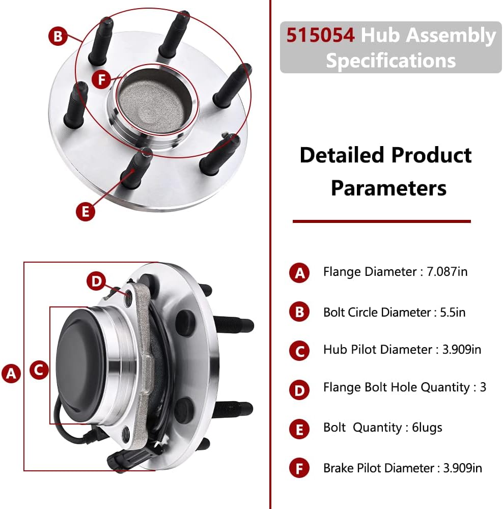 JLEO 515054 2WD Front Wheel Bearing for Chevy,for GMC,for Cadillac Escalade