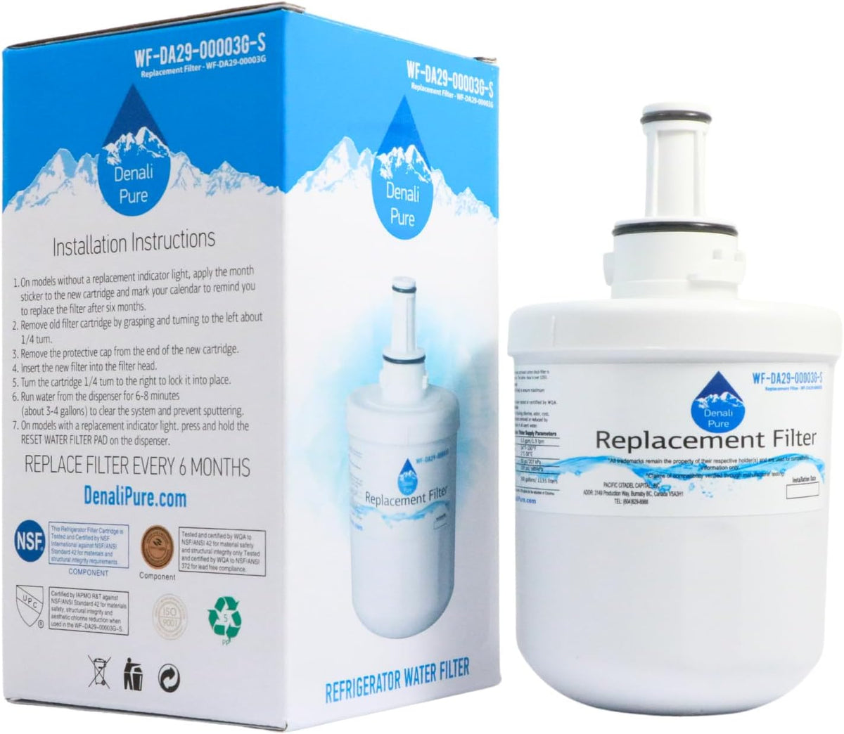 Replacement for Samsung RF267AEWP Refrigerator Water Filter