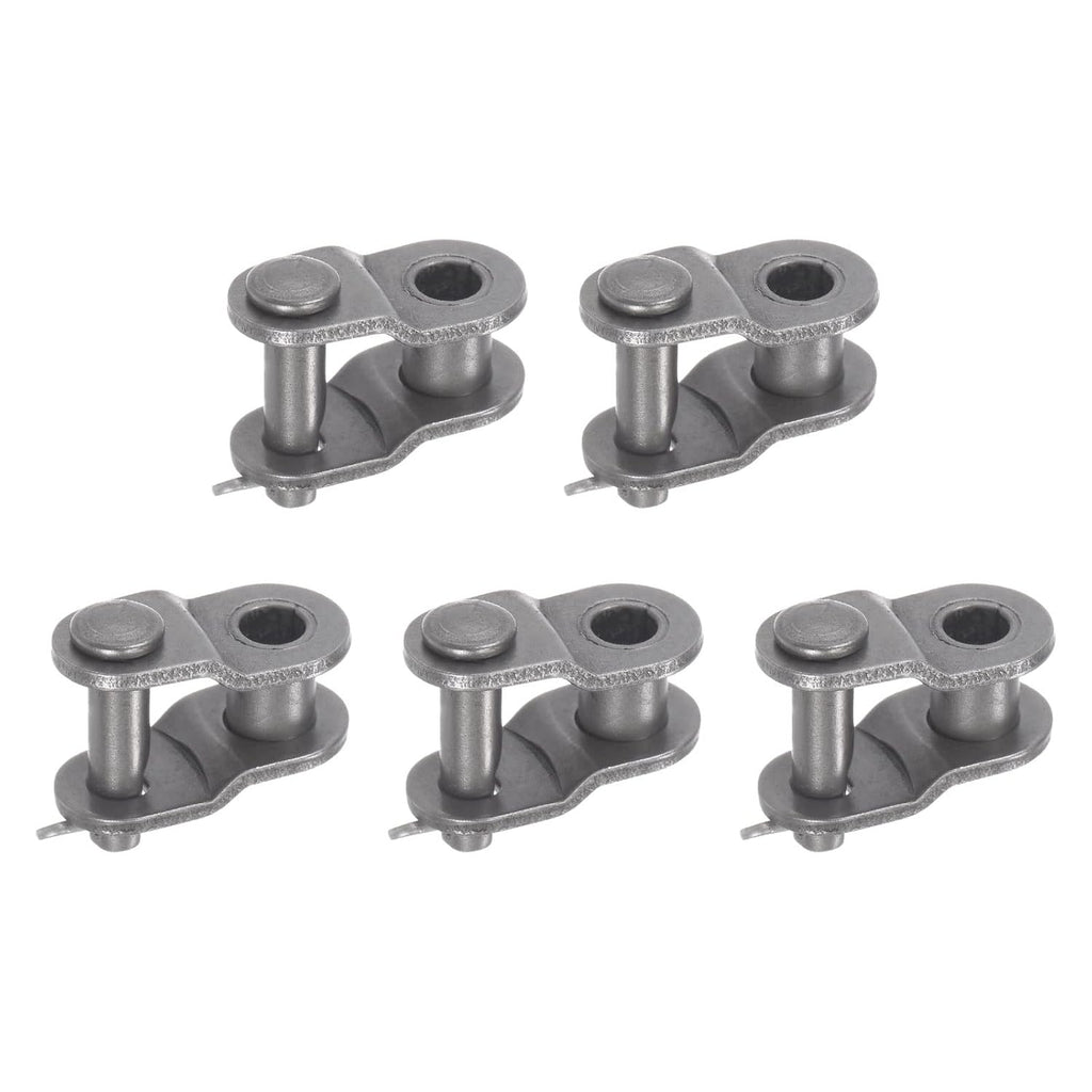 uxcell 5Pcs #35 Chain Offset Half Link Roller, 3/8" Pitch Carbon Steel, Standard Chain End Connector Split Links for 06C Chain
