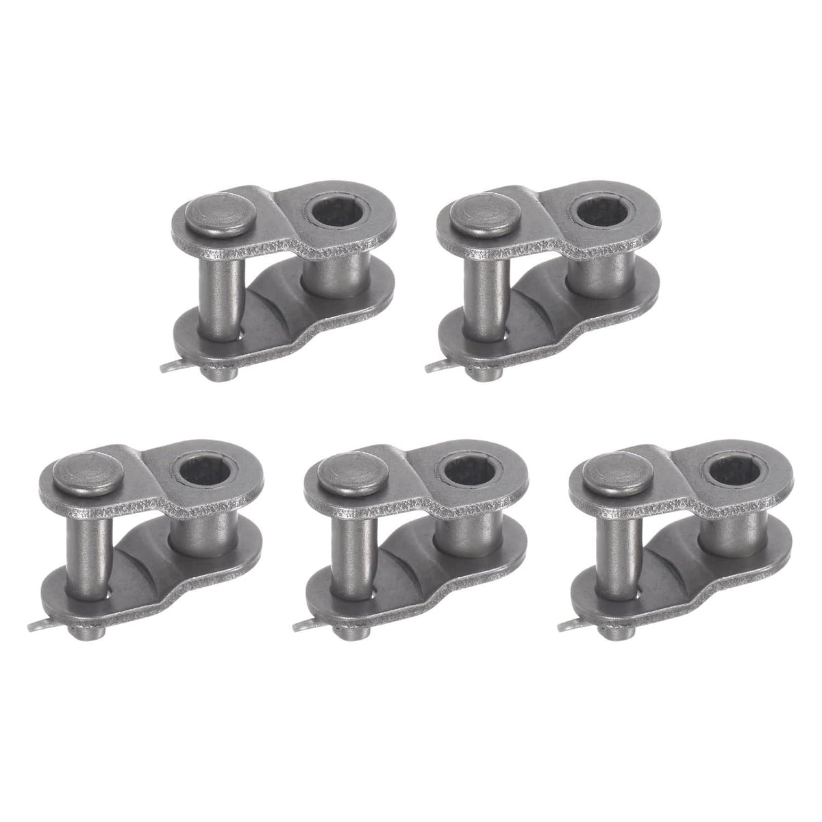 uxcell 5Pcs #35 Chain Offset Half Link Roller, 3/8" Pitch Carbon Steel, Standard Chain End Connector Split Links for 06C Chain