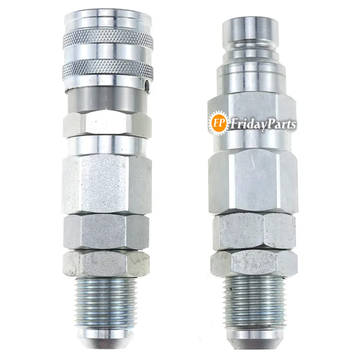 FridayParts #12 JIC Flat Face Hydraulic Quick Connect Coupler