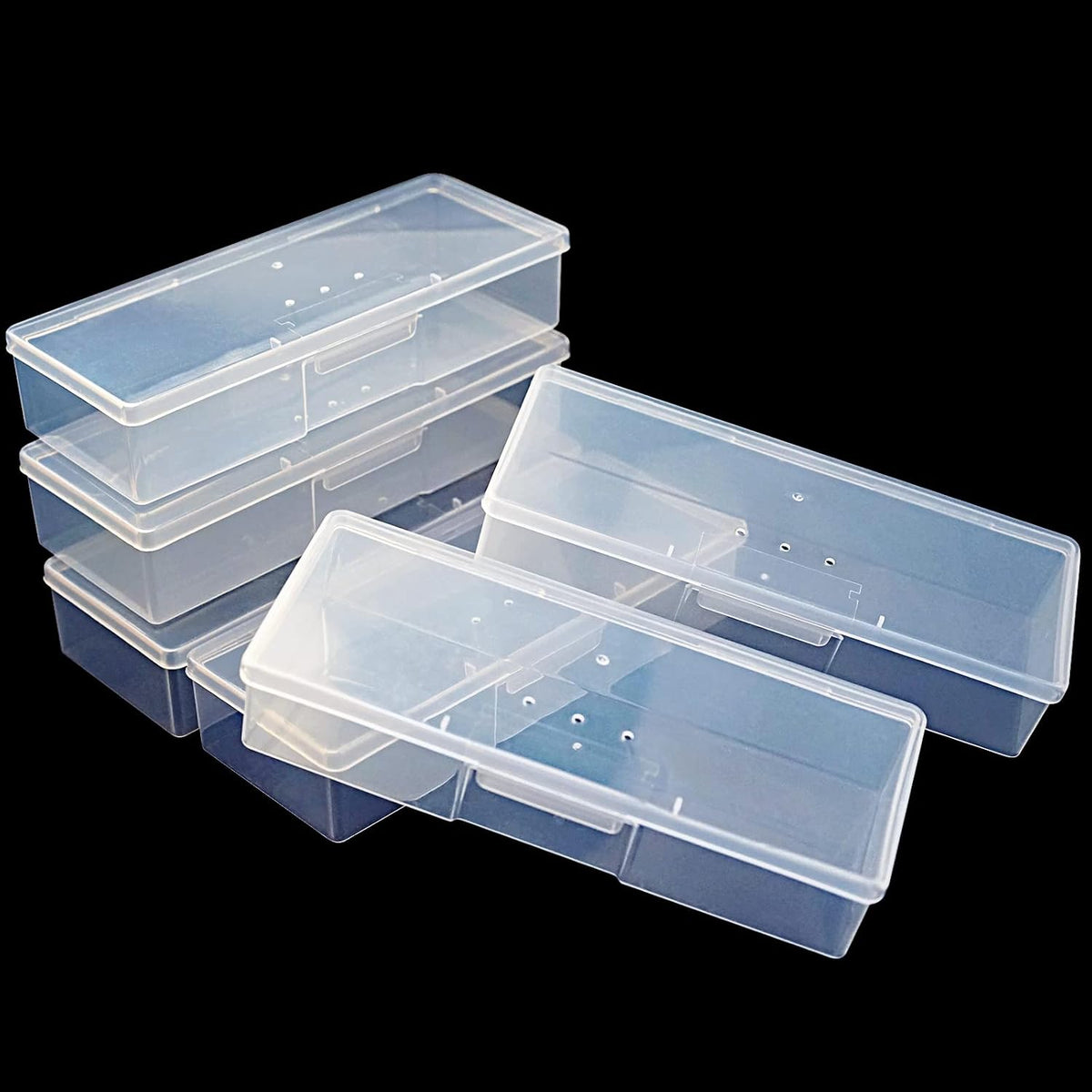 Clear Manicure Tool Box, Personal Nail Tool Storage Box (6pcs)