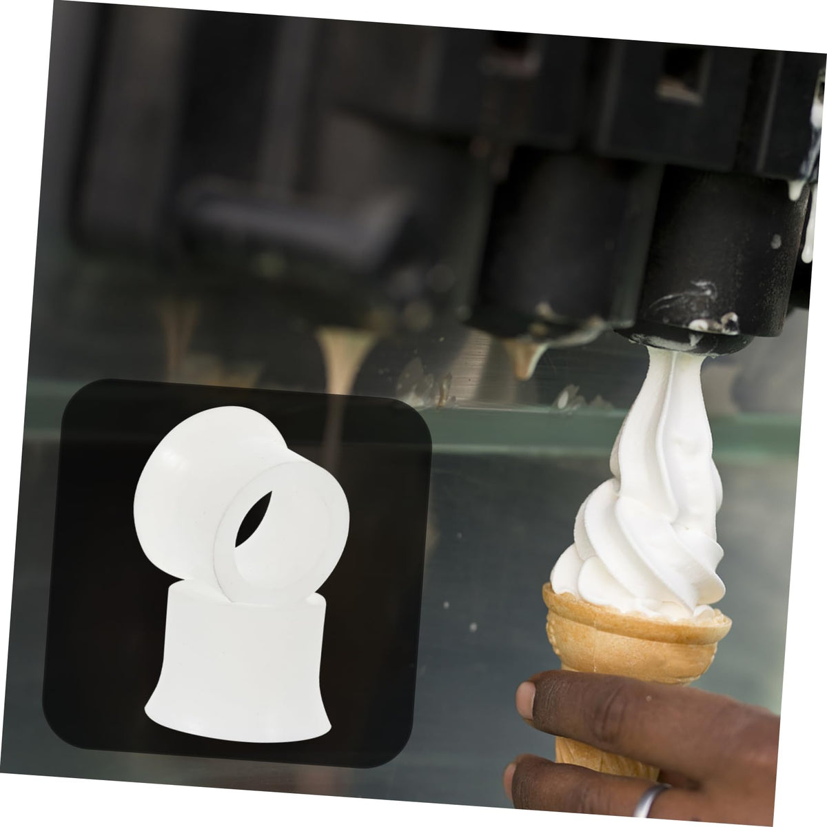 2pcs Ice Cream Machine Silicone Ring Replacement for Leak Proof