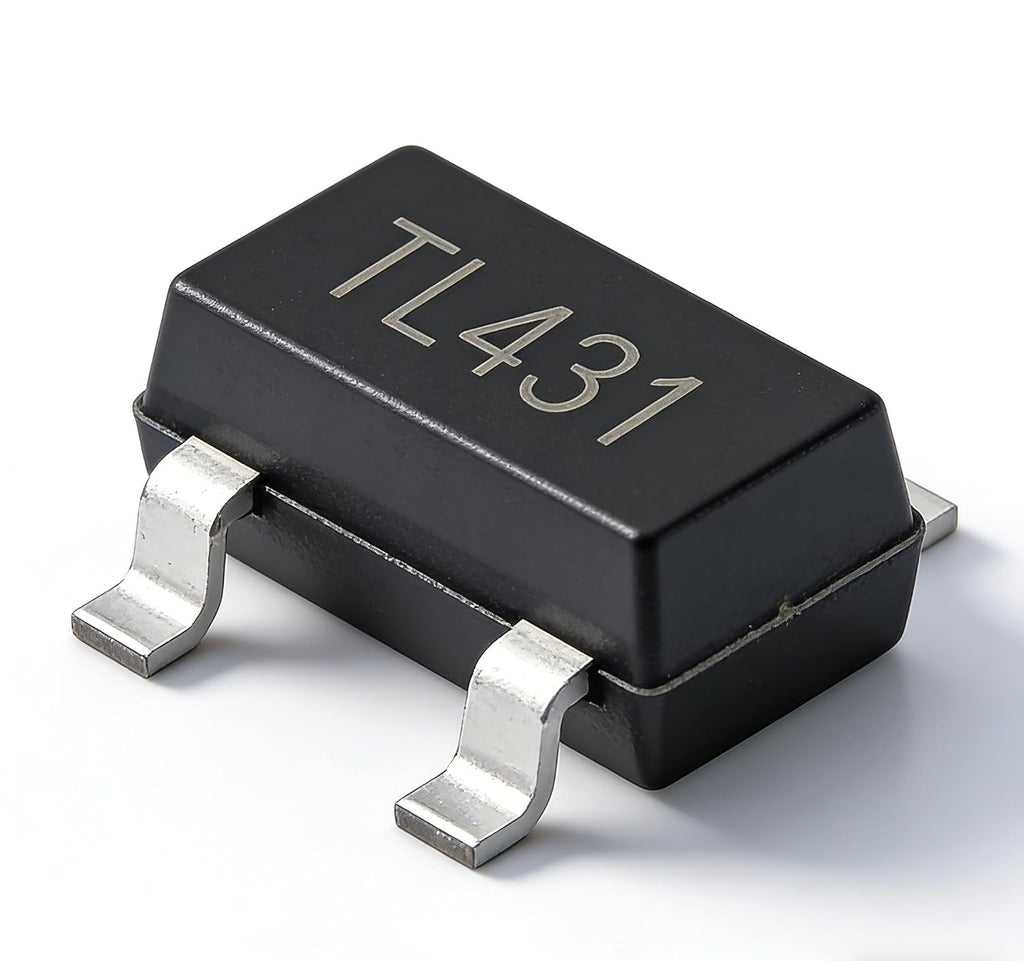 100PCS TL431 Adjustable Precision Shunt Regulator IC, SOT-23 SMD, 2.5V-36V Adjustable Output, 37V Working Voltage, ±1% Voltage Reference