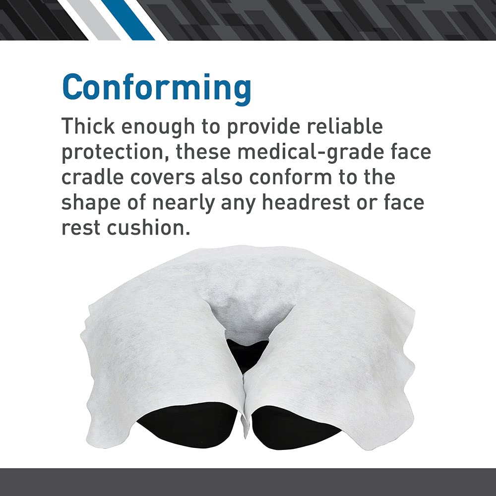 Disposable Face Cradle Covers - 1 Pack of 100 Sheets - Medical-Grade, Ultra Soft, Luxurious, Non-Sticking Massage