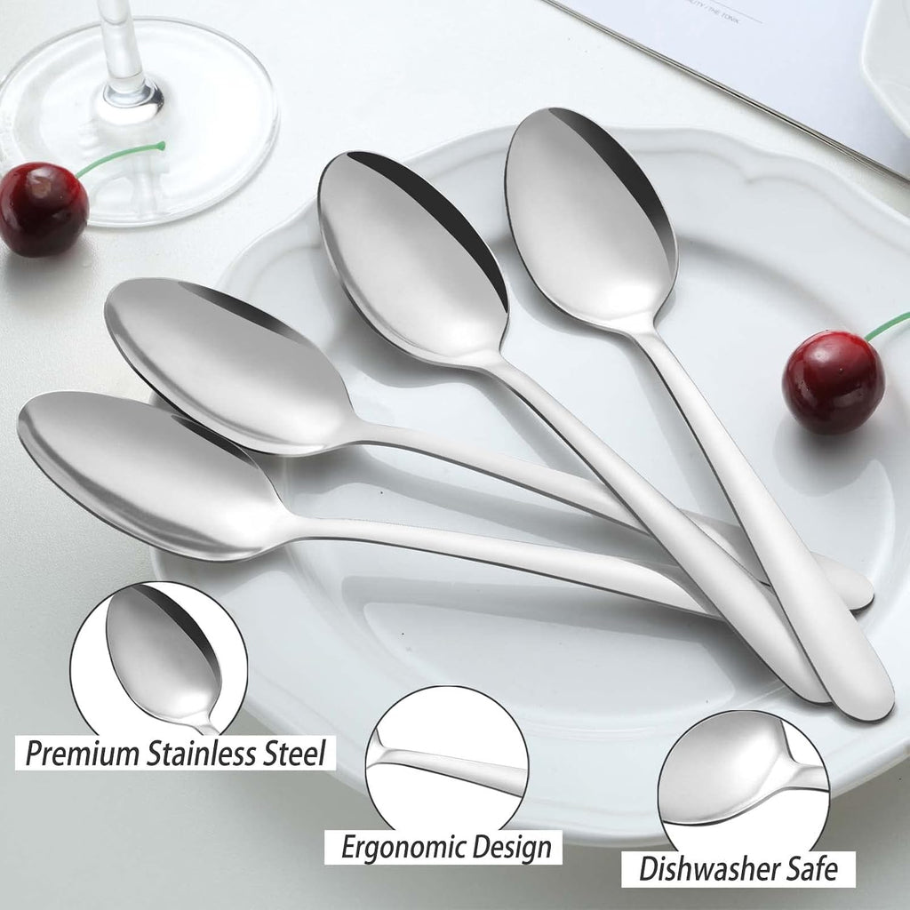36 Pieces Teaspoons Set (6.2 inch), Spoon Silverware, Stainless Steel Tea Spoons, Mirror Polished Small Teaspoon