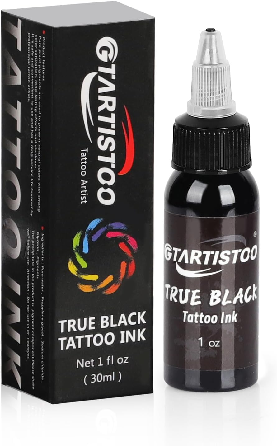 Black Tattoo Ink 1oz(30ml) GTARTISTOO