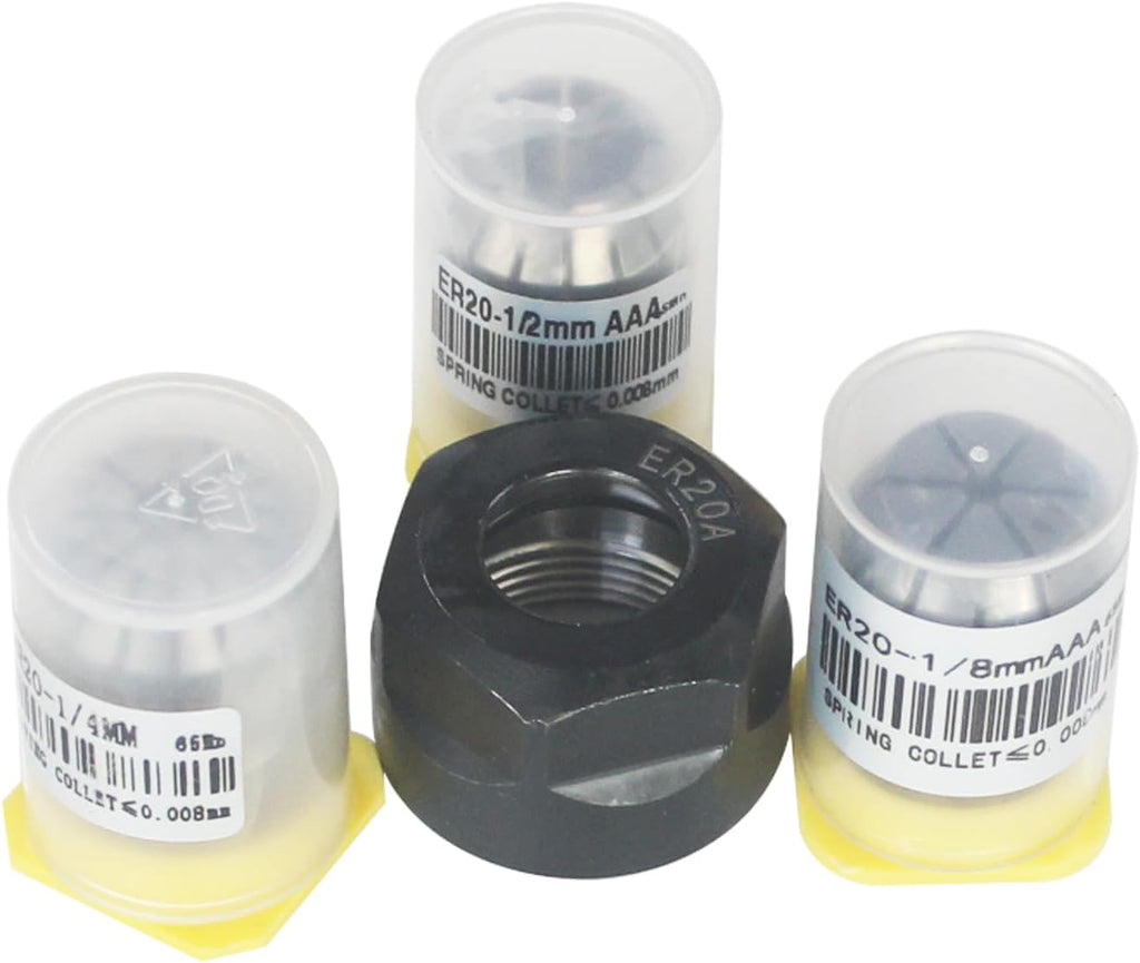 ER20 Spring Collet Nut Set (1/8" & 1/4" & 1/2")