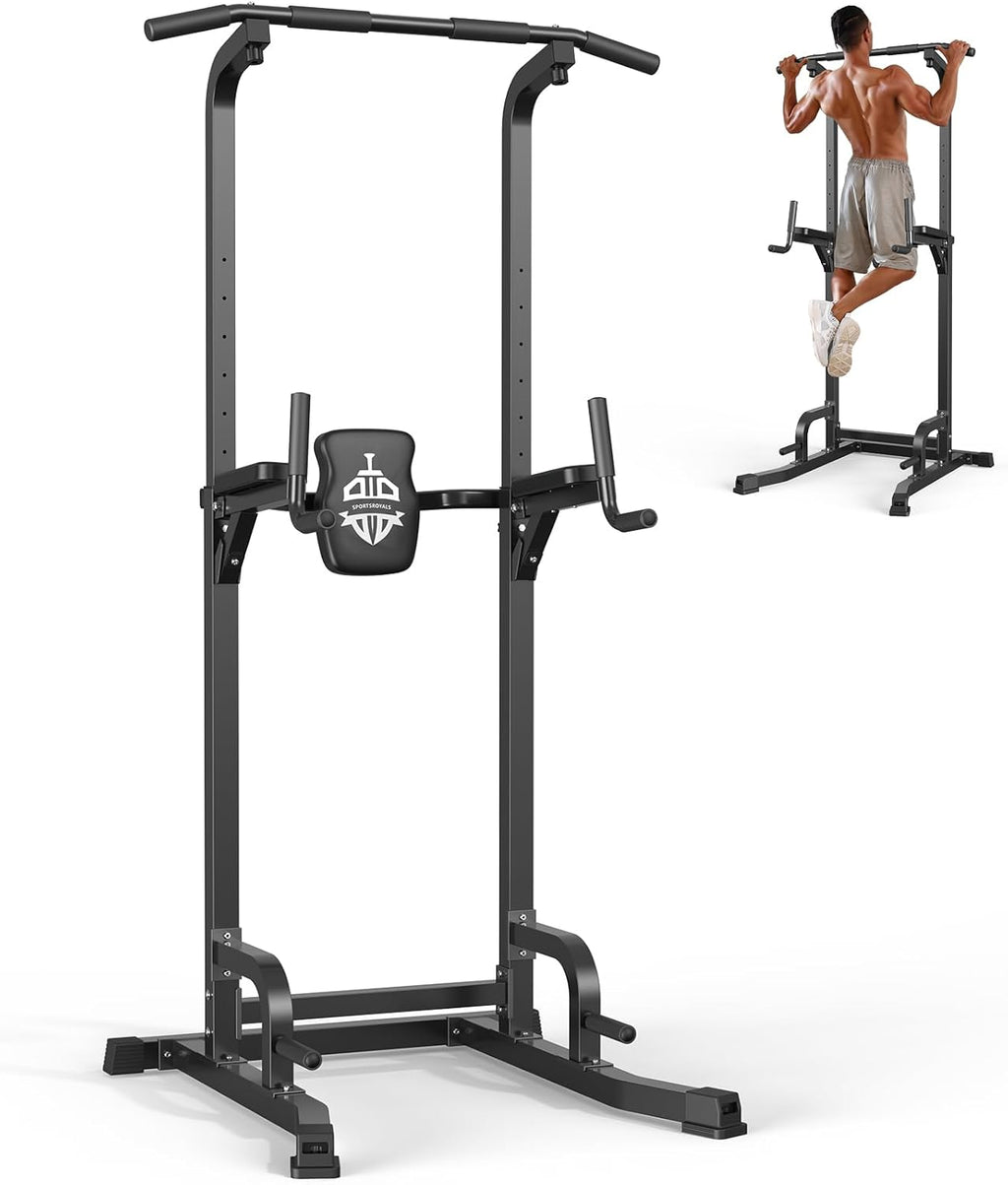 Power Tower Pull Up Bar Station, 450LBS Stable Pull Up Dip Station for Home Gym Strength Training Equipment | FED