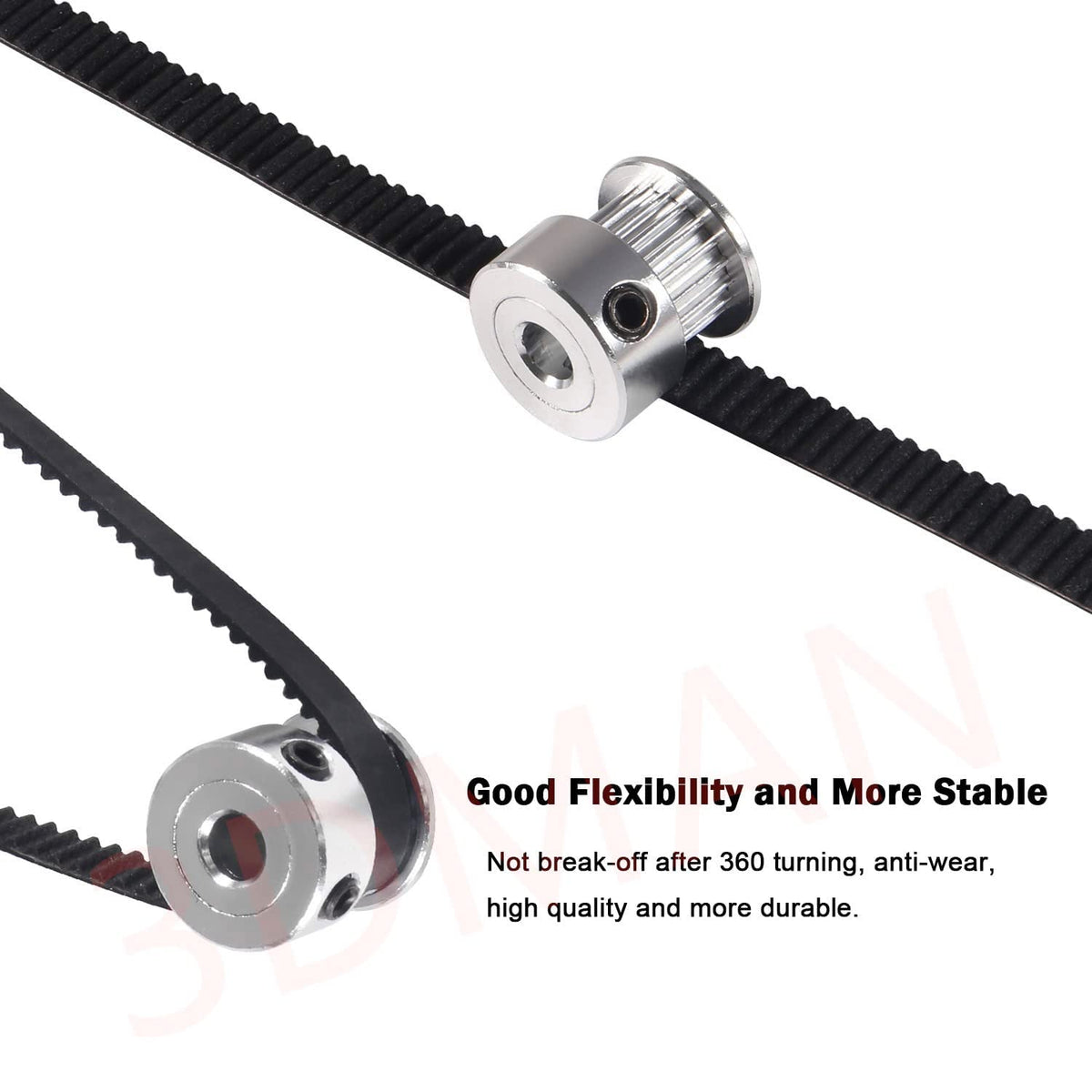 3Dman GT2 Timing Belt Closed Loop Rubber Belt 110mm 200mm 300mm 400mm 610mm for Width 6mm 3D Printers -5pcs
