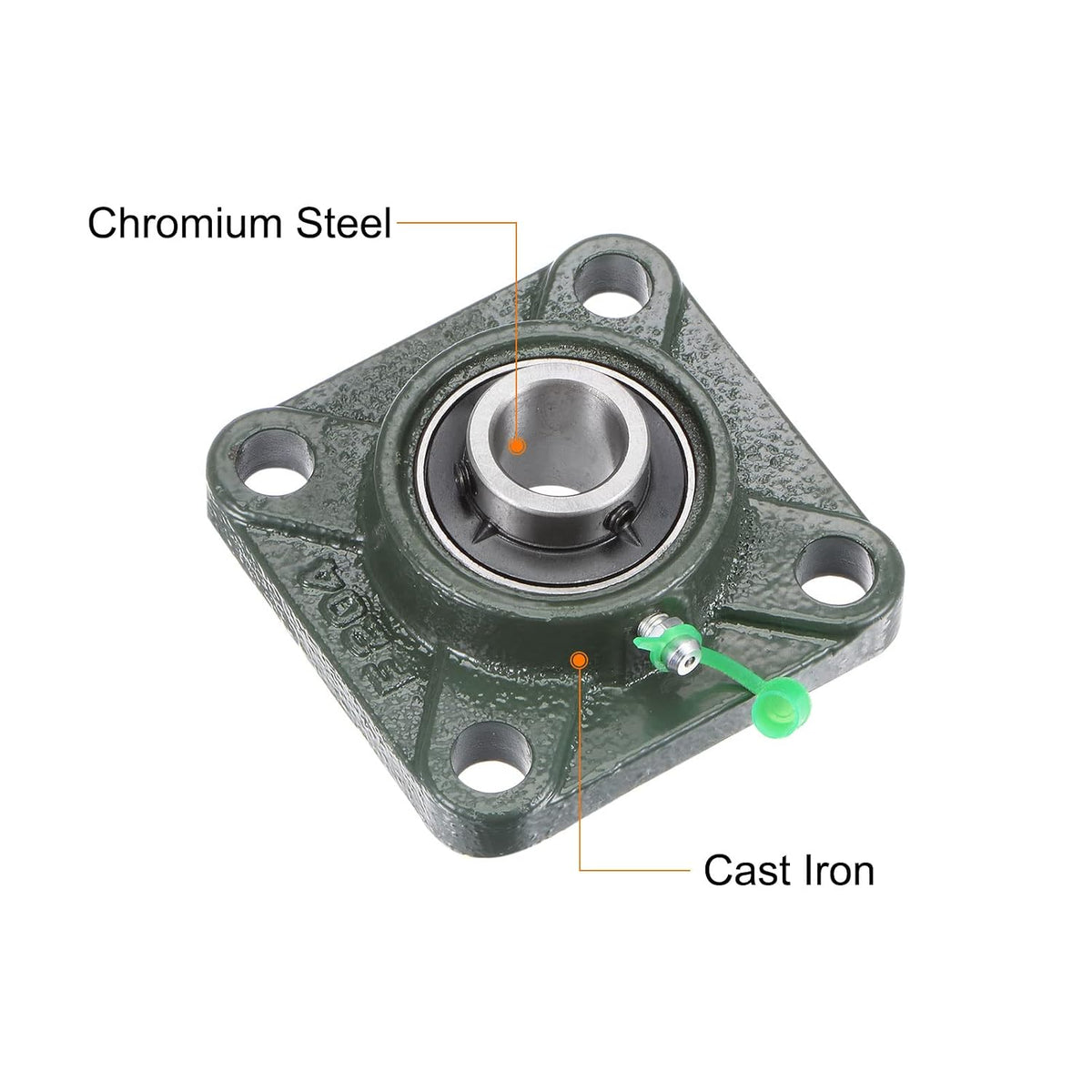 uxcell UCF204 Flange Block Bearings 20mm Bore Cast Iron Bearing Unit Set