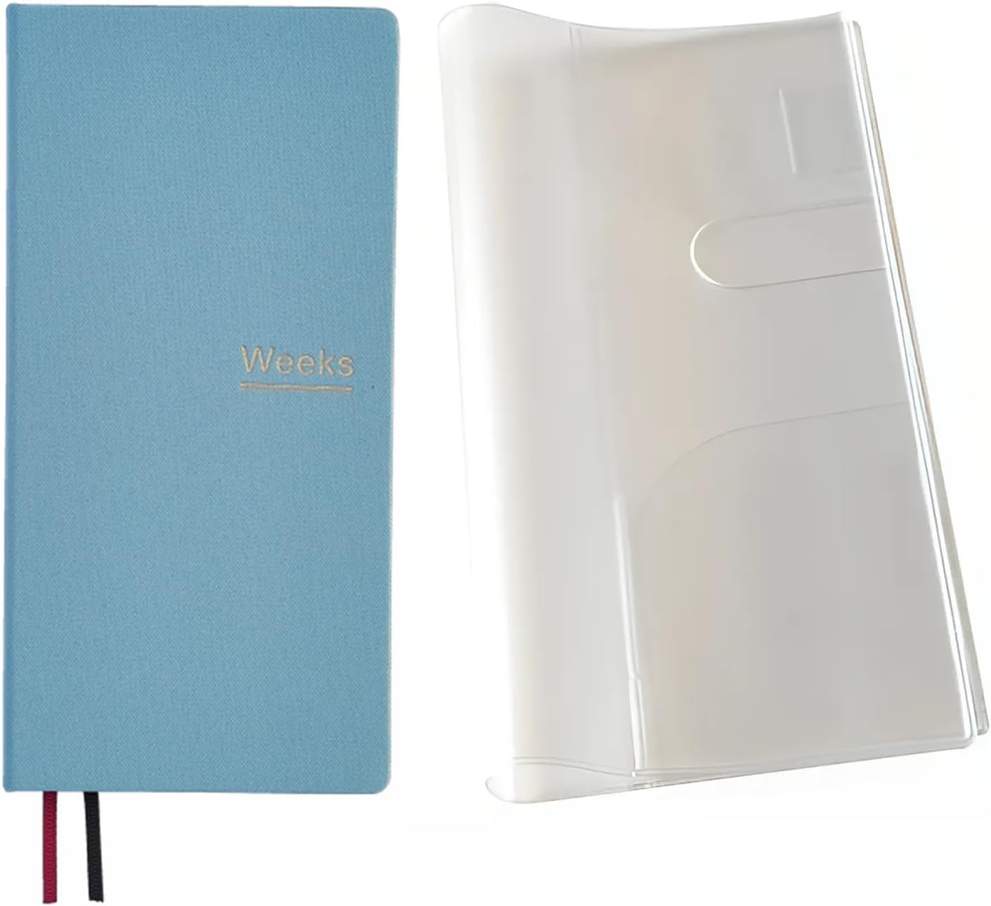 Undated Weekly Planner Notebook Pocket Organizer Appointment Book Journal Notebook A6 Week Plan Notepad (Sky blue