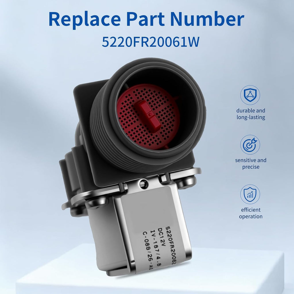 Washer Water Inlet Valve Fit for LG- WM1455HWA/00 WM3555HWA/00 WM3700HWA/01 Front-Load Washing Machine, Replace Part Number: 5220FR2006Z 4869491 AP6798392 PS12587933 EAP12587933
