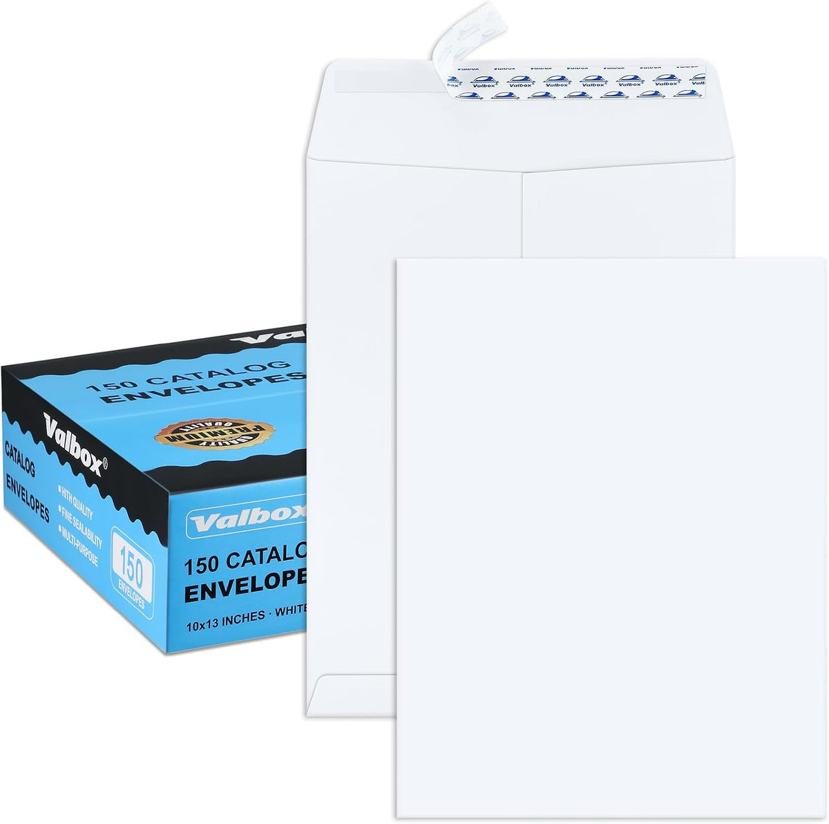 10x13 Self Seal Catalog Envelopes 150 Packs Large White Envelopes with Peel and Seal Flap for Mailing, Organizing and