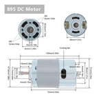 775/795/895 DC Motor 12V/24V 3000-12000RPM High-Speed Large Torque Gearbox Motor(895,3000,24V)