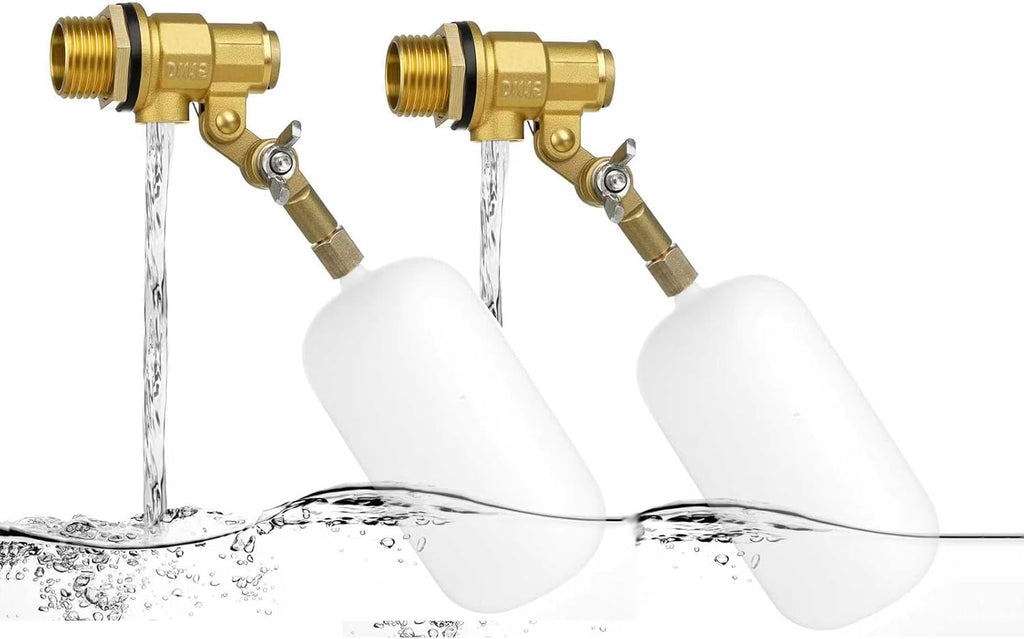 1/2 Inch Brass Water Float Valve - Pool Auto Fill Float Valve-Float Valve for Water Tank-Garden Hose Float Valve, Automatic Water Level Control for Pool, Pond, Fountain, Aquarium(2Pcs)