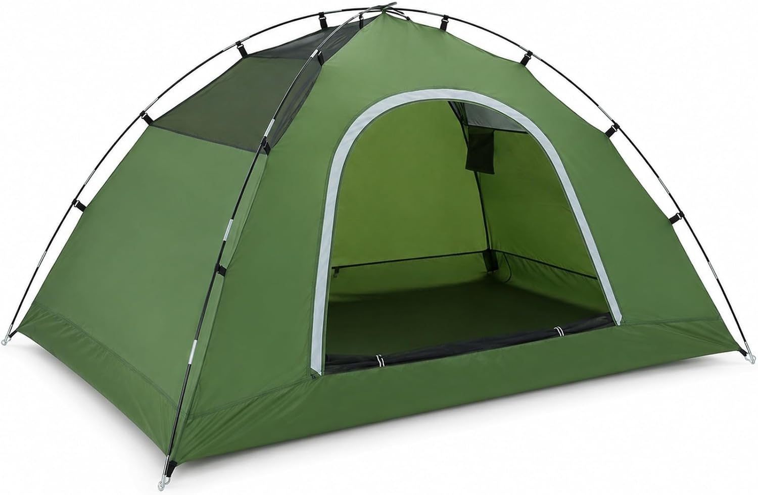 Green Camping Tent for 2 to 3 Person, Portable Outdoor Tent with Carry Bag, Reinforced Sealed Corners for Camping