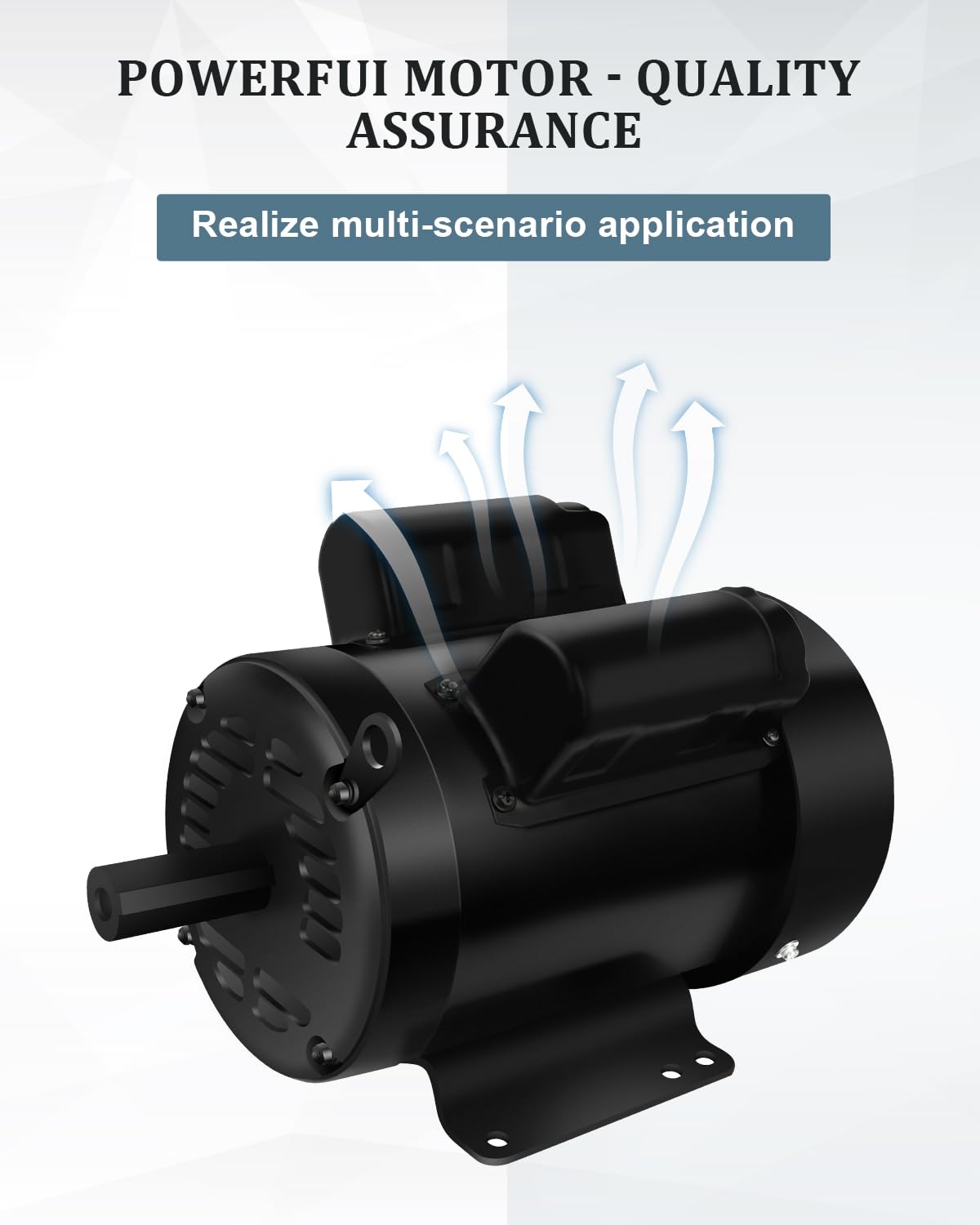 5HP Air Compressor Motor 1750 RPM Single Phase 184T Frame 208V-230V