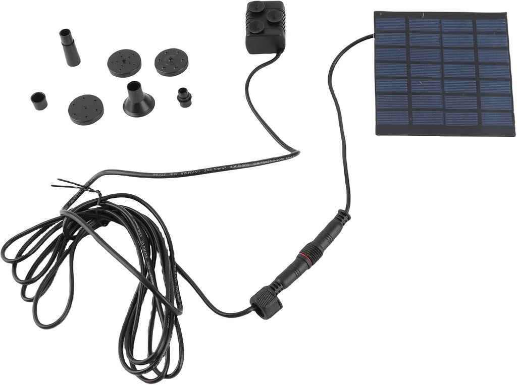 Solar Fountain Heater Mini Solar Fountain Pump Panel Kit – for Garden, Bird Bath, and Pond Decoration – 30-60cm Water