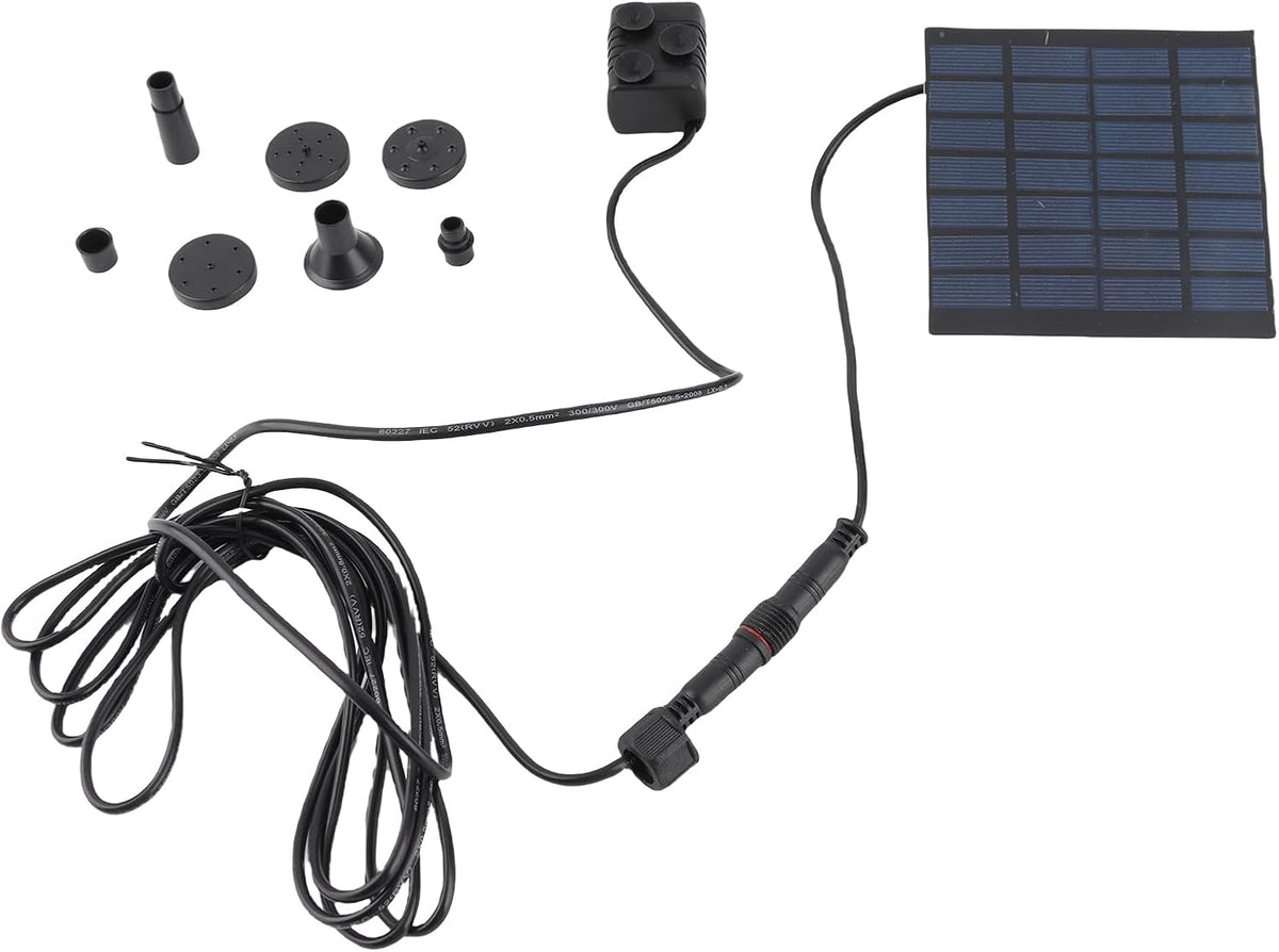 Solar Fountain Heater Mini Solar Fountain Pump Panel Kit – for Garden, Bird Bath, and Pond Decoration – 30-60cm Water