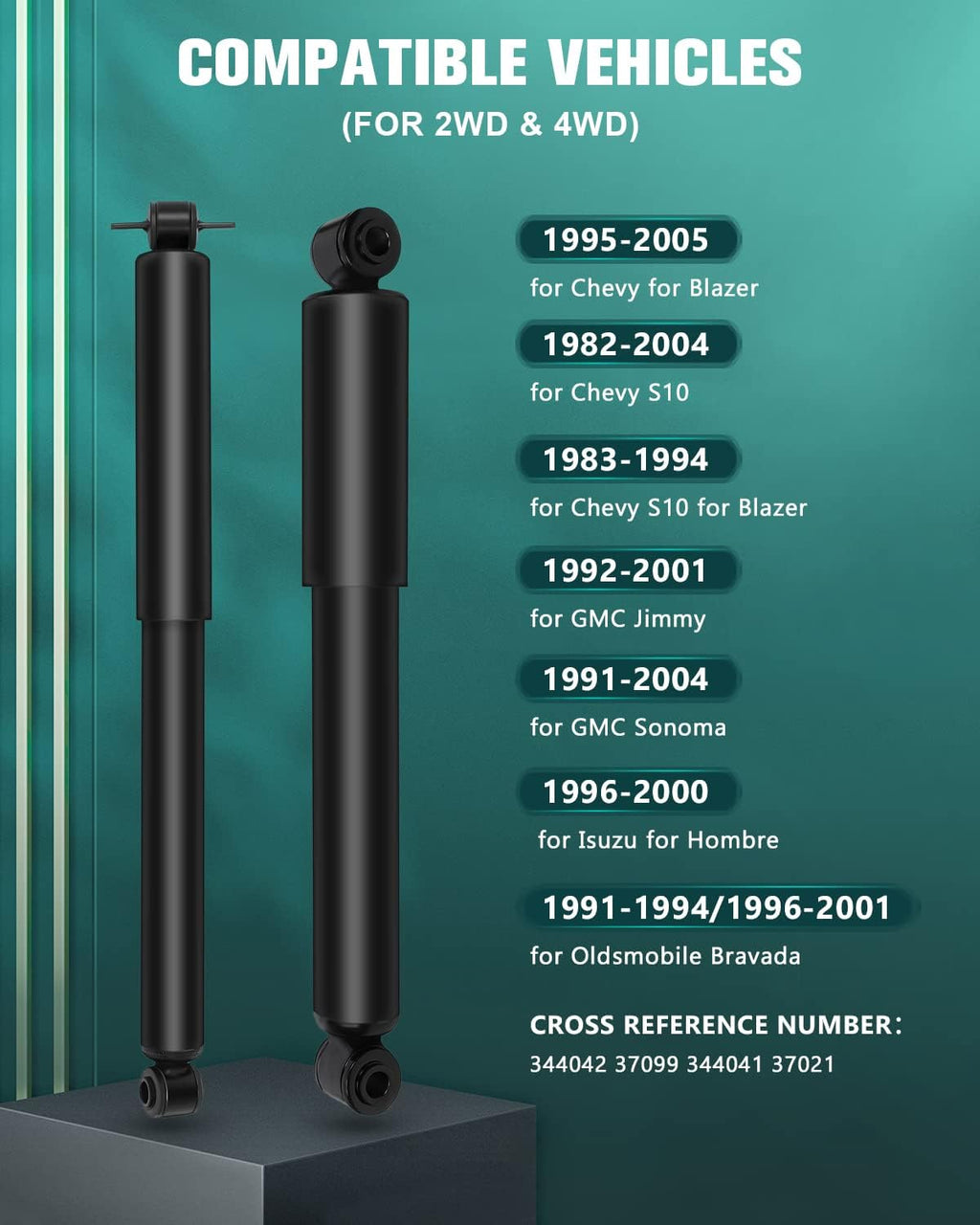 AUTOMUTO Front Rear Shocks Absorber Fits 1995-2005 for Blazer 4WD