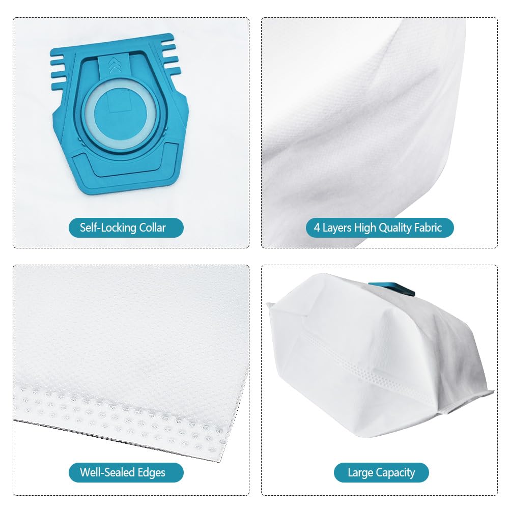 MATERIG Vacuum Bags for Miele Guard L1 S1, 12 Pack with 8 Filters