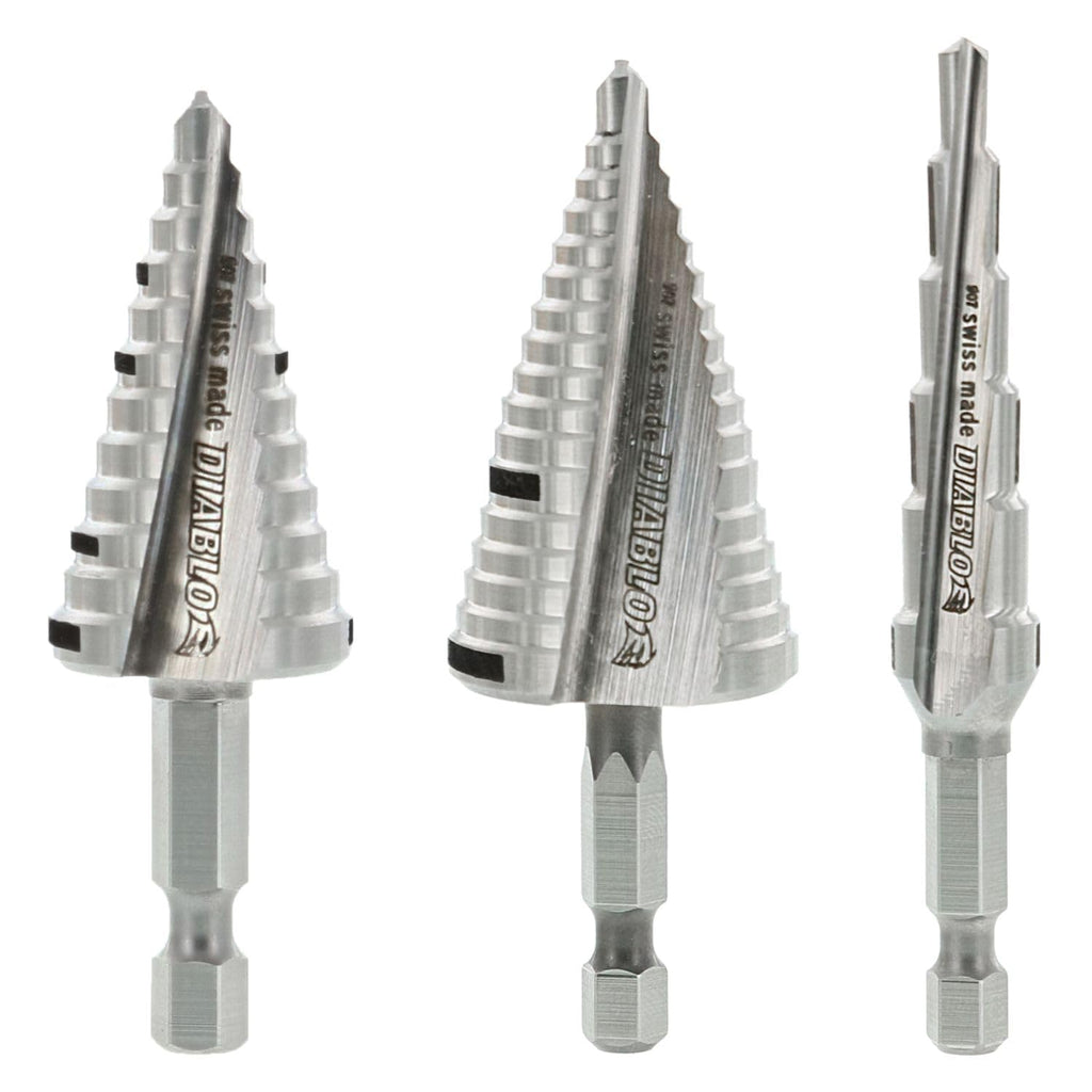 Diablo Impact Strong Step Drill Bit Set - Split Point Tip, 3-Piece Set