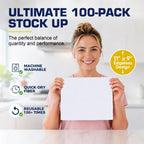 Microfiber Cleaning Cloth 100 Pack, Reusable Paper Towels 11 x 9