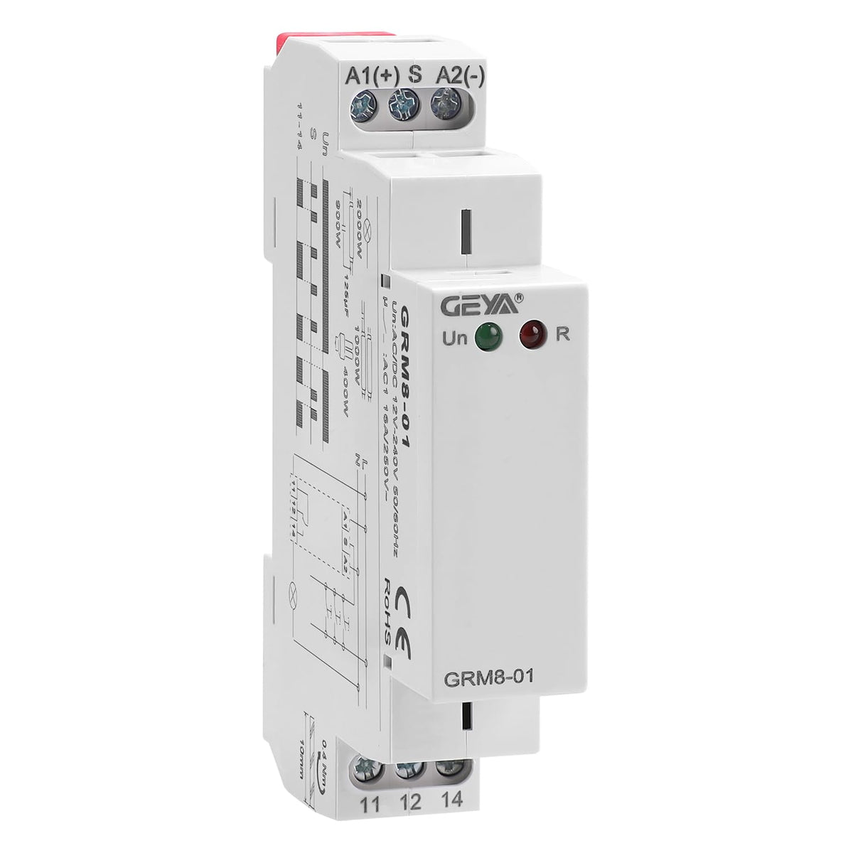 GAEYAELE Memory Relay Latching Relay Impulse Relay Electronic 1SPDT 16A Din Rail(GRM8-01,AC/DC12V~240V)