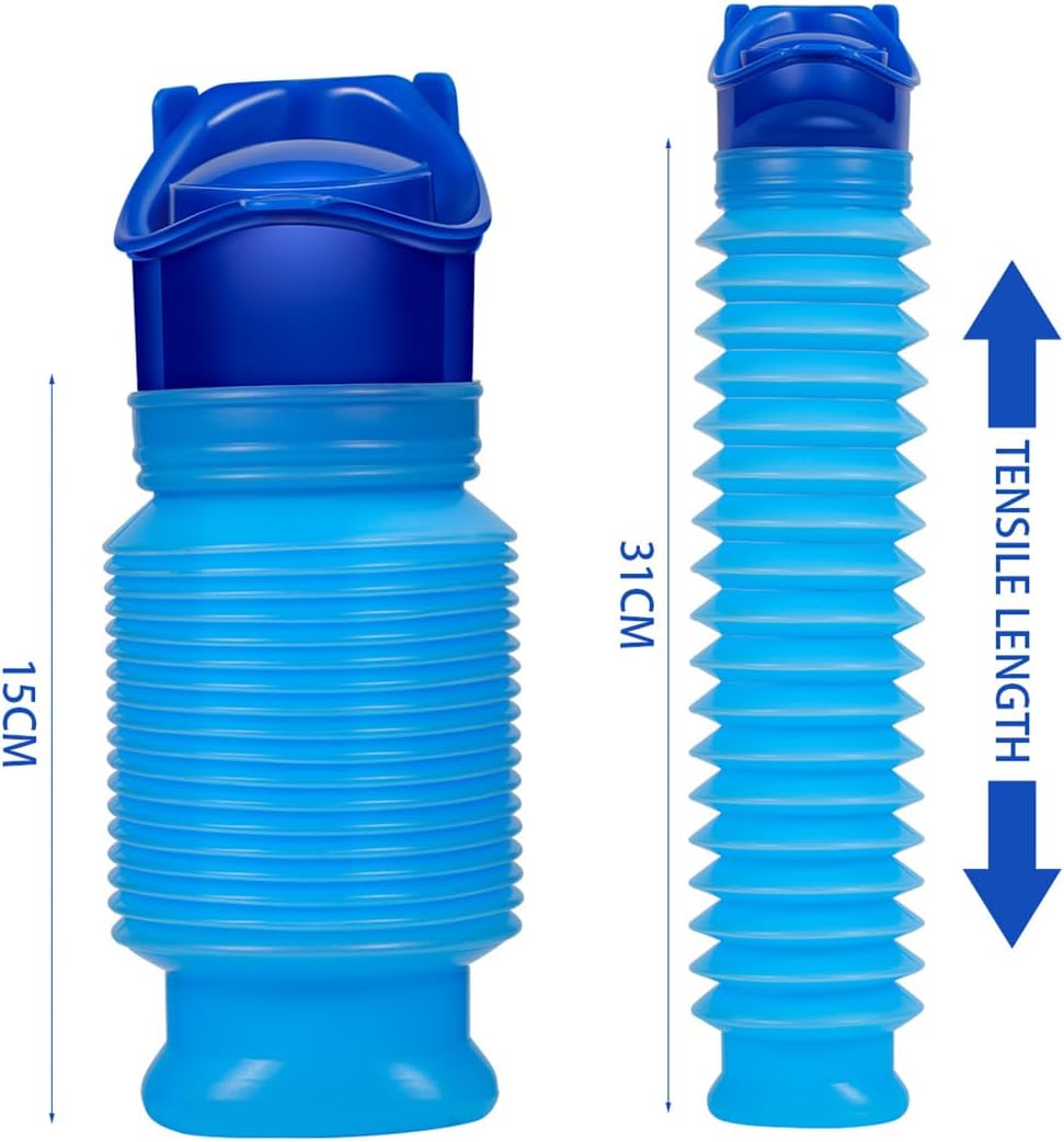 Emergency Toilet Portable Potty Pee Bottles for Male Female Kids Shrinkable Urinal Urine Bottle Outdoor Camping
