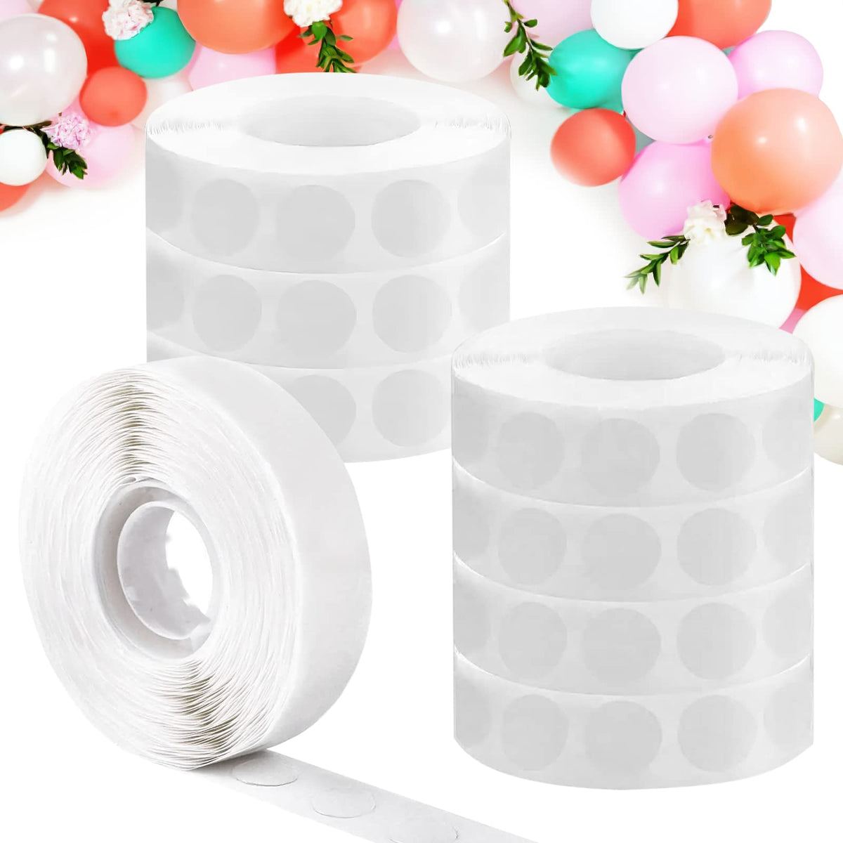 4000 Pcs Glue Points for Balloons, Removable, Double-Sided