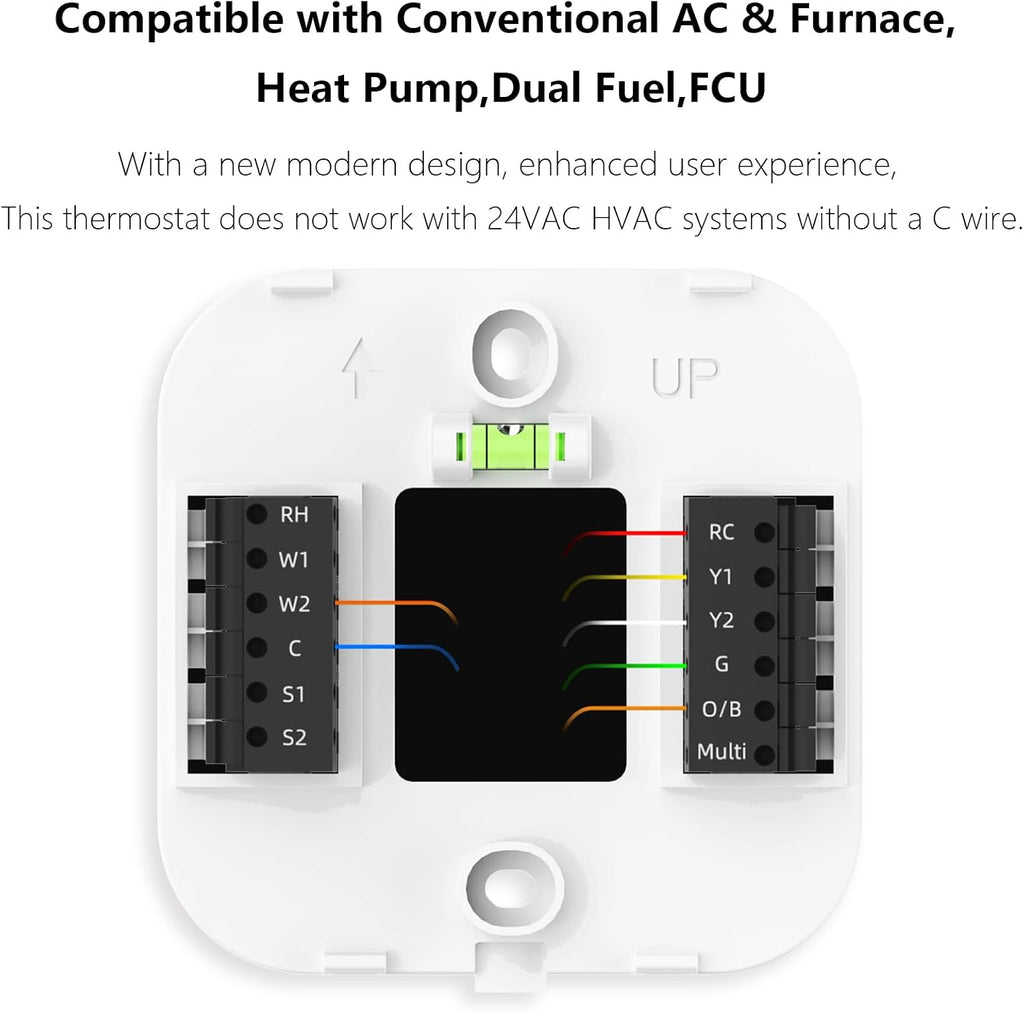 Smart Thermostat for Home, Programmable WiFi Thermostat, Saving Thermostat-Up to 4 Heat/2 Cool, Easy DIY Install