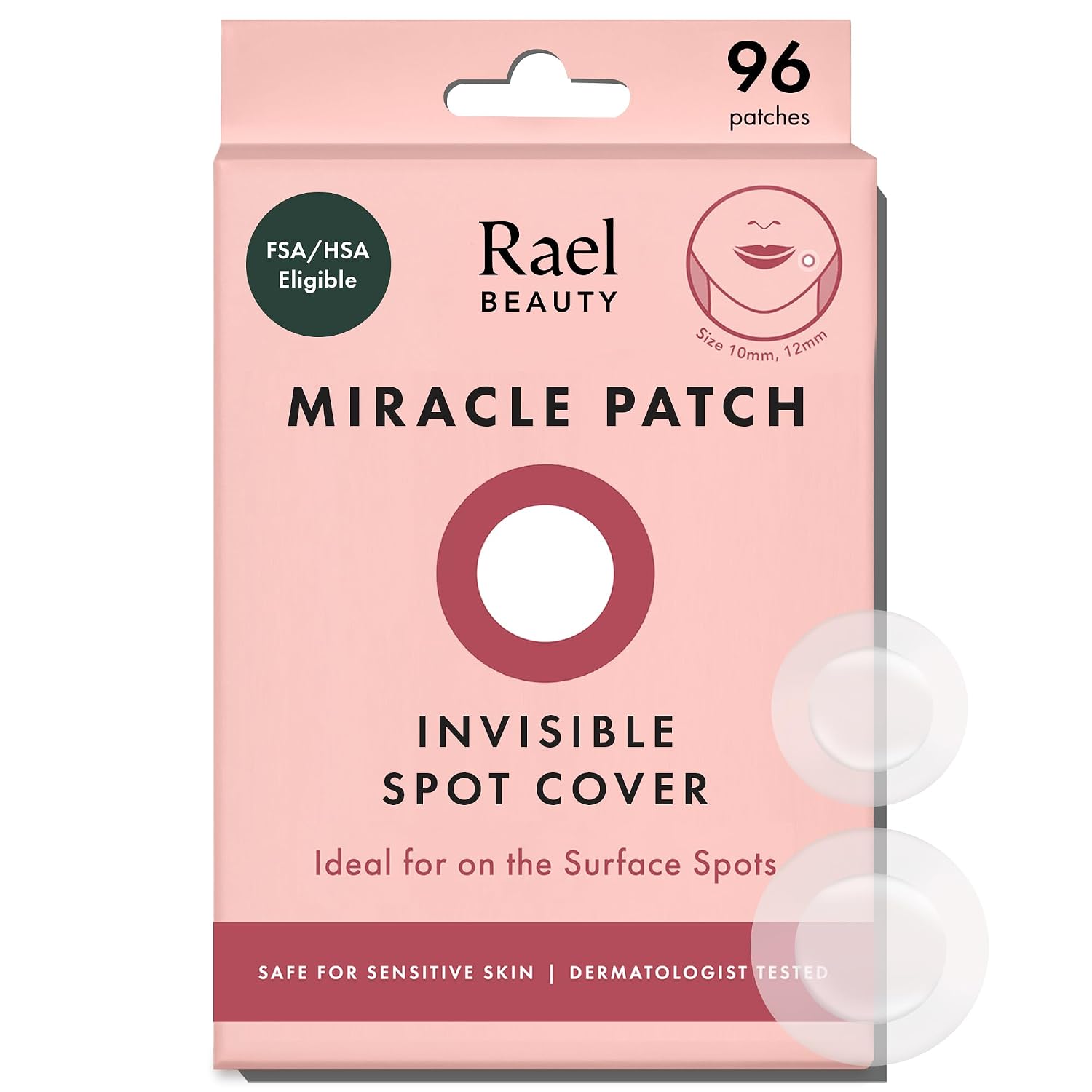 Miracle Invisible Spot Cover Hydrocolloid Acne Pimple Patches (96 Ct) | Ultra-Thin Patch for Face, Absorbs Fluid From