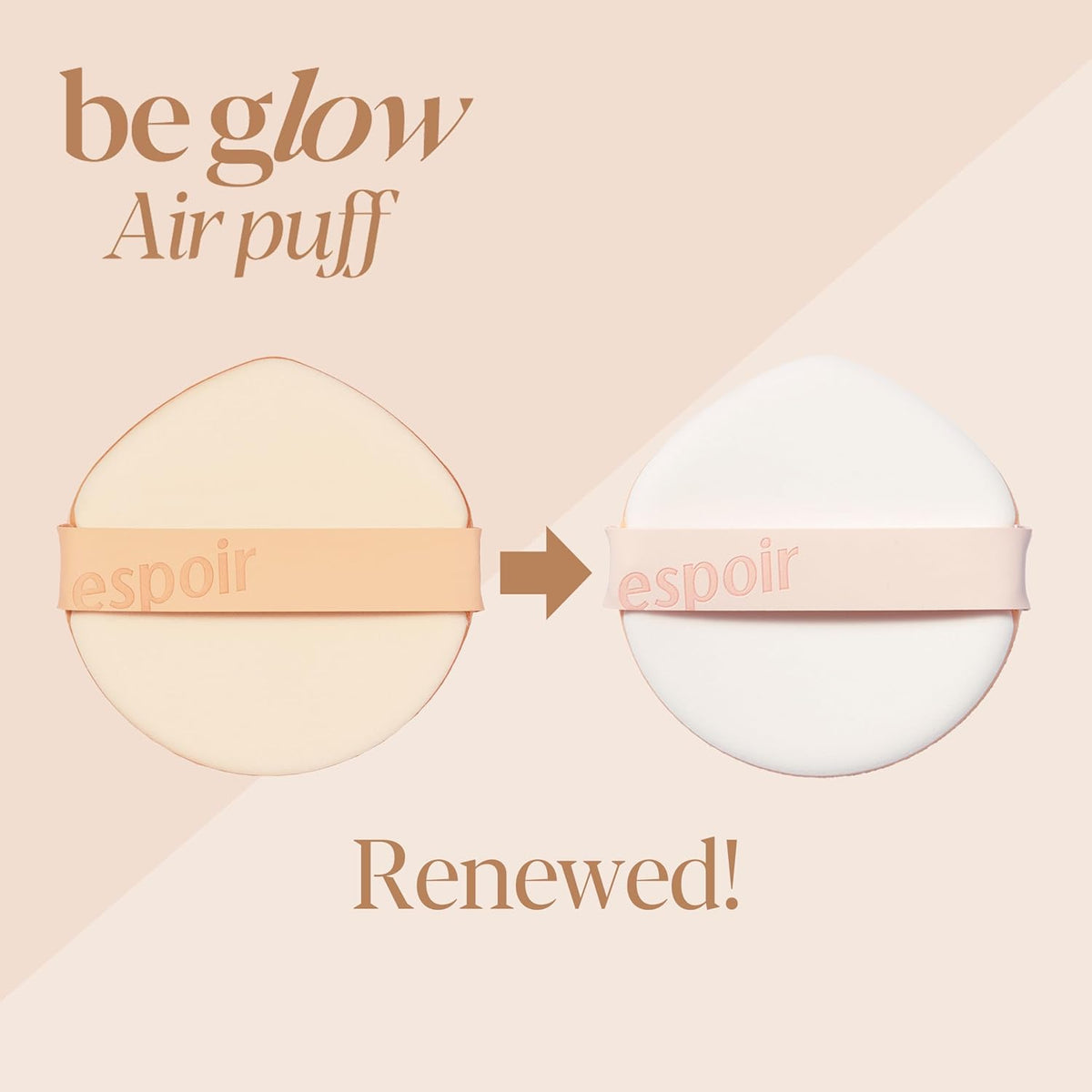 Be Glow Air Puff 5pc | Soft & Smooth Sponge Applicator for Flawless and Easy Makeup, Suitable for Cushion and Liquid