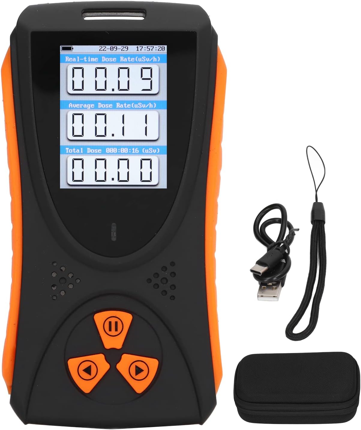 Radiation Detector, Geiger Counter and Nuclear Dose Monitor with Sound and Light Alarm for Radioactive Particle