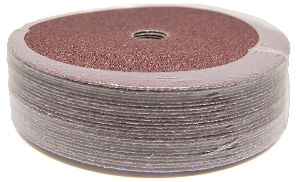 Benchmark Abrasives 7" Resin Fiber Sanding Discs, 50 Grit, 25-Count