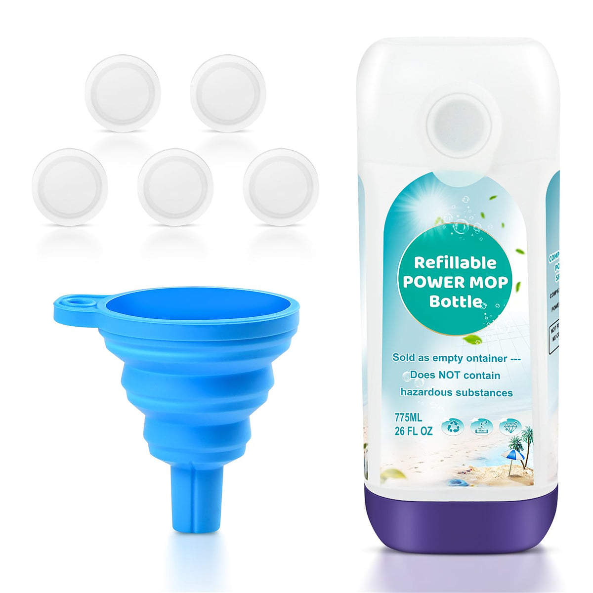 Power Mop Refillable Bottle for Swiffer PowerMop Multi-Surface Mop