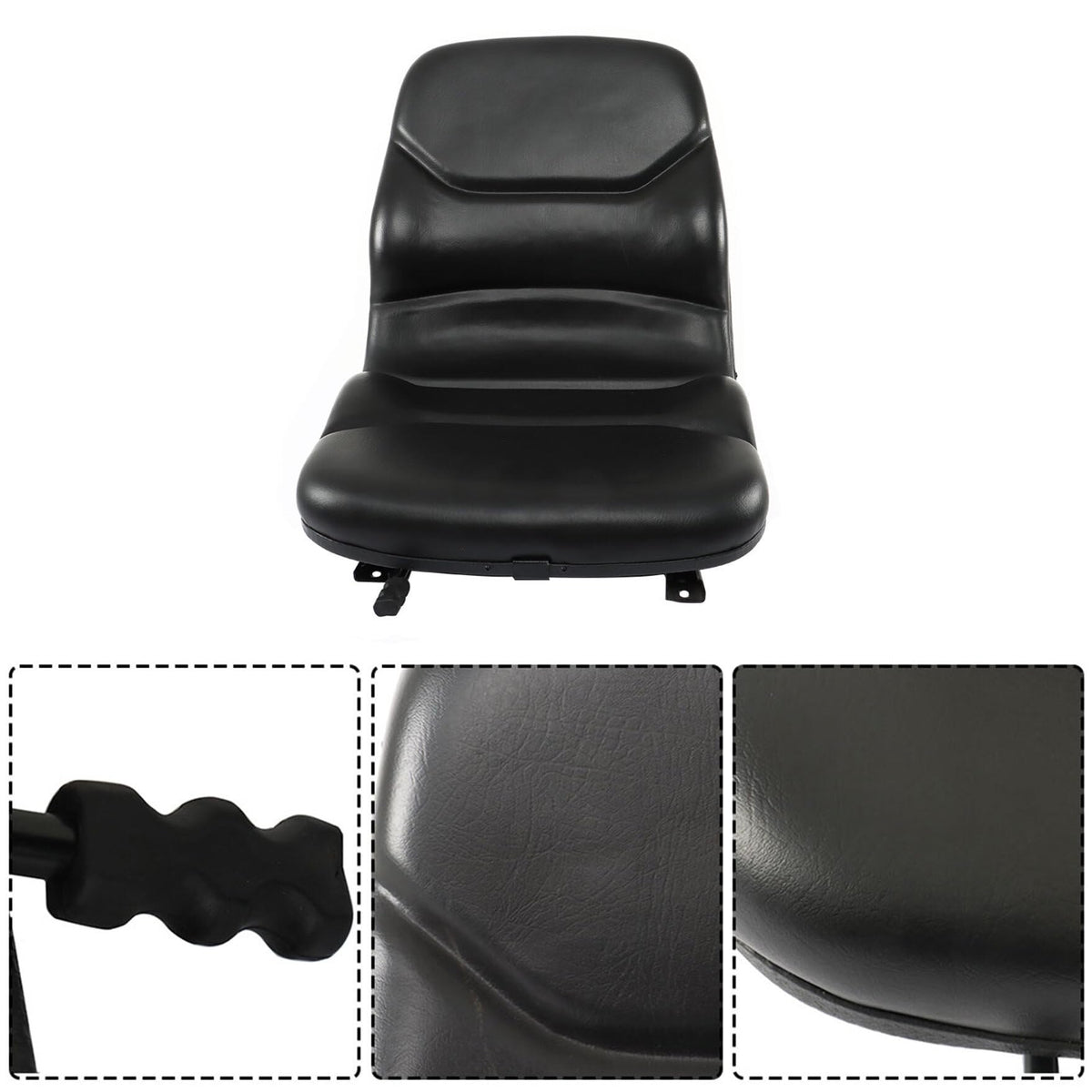 waltyotur Black Seat Replacement for Case Backhoe Loader 580C 580D 580E