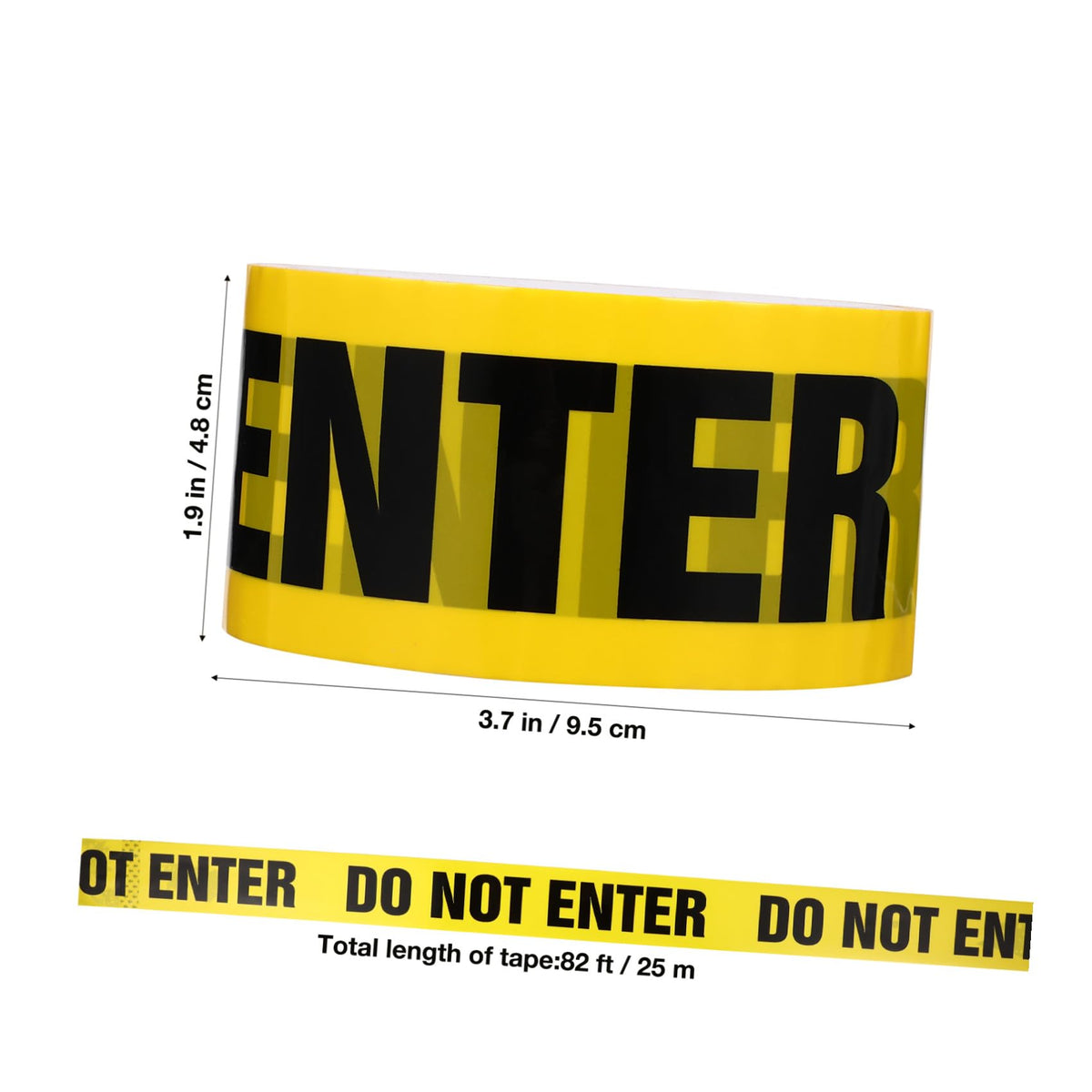 PVC Warning Tape Do Not Enter Self Adhesive 1 Roll Yellow