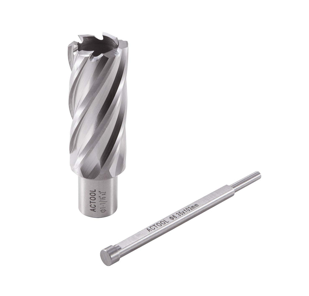 1-1/16" Diameter × 2" Depth of Cut HSS ANNULAR Cutter with 3/4'' Weldon Shank