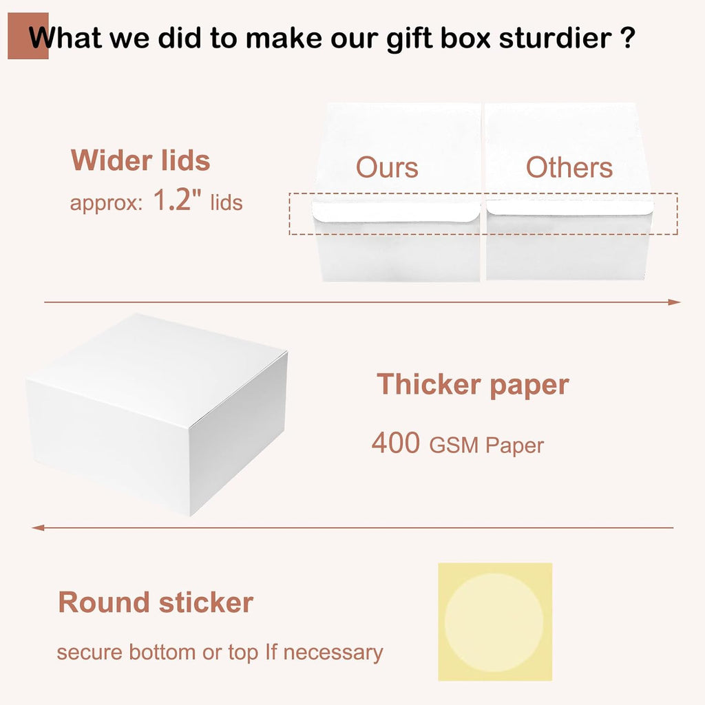 12x12x5 Large Gift Boxes with Lids 10 Pack Bridesmaid Proposal Box